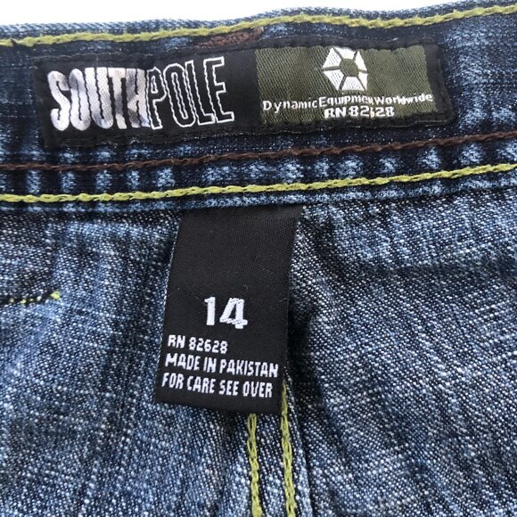 SOUTHPOLE Red Label Denim Cargo Shorts Boys 14 - Picture 2 of 10